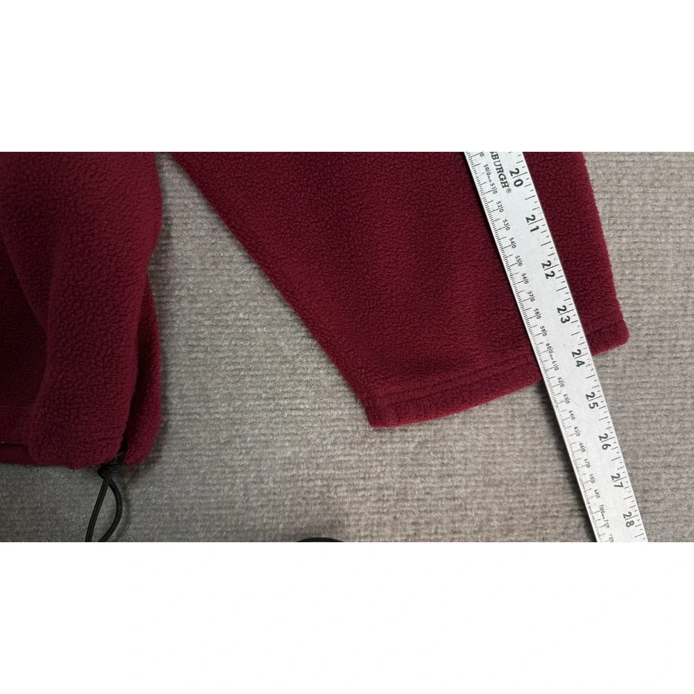 Wingo Fleece Jacket Mens 2XL Red 1/4‎ Zip Pullover Stand Collar Drawcord Hem